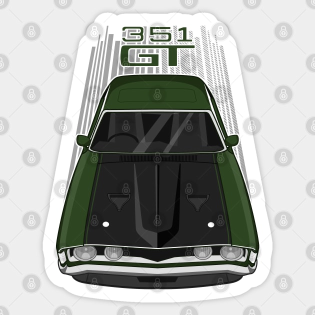 Ford Falcon XA GT 351 - Jewel Green and Black Sticker by V8social